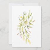 エレガント夏の花クリスチャン結婚ズ 招待状 (裏面)