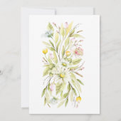 エレガント夏の花クリスチャン結婚ズ 招待状 (裏面)