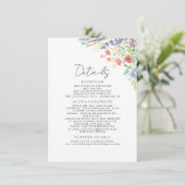 エレガント夏の草花結婚の花 エンクロージャーカード (スタンド正面)