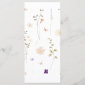 エレガント夏の草花結婚の花 メニュー (裏面)