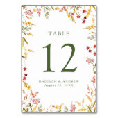 エレガント夏の野結婚花 テーブルナンバー (正面)