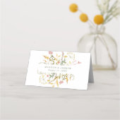 エレガント夏の野結婚花 プレイスカード (裏面)