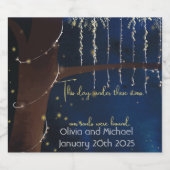 エレガント夕べきらめくワインラベル スパークリングワインラベル (シングルラベル)