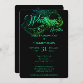 エレガント夕べウェディングパーティー招待状 招待状