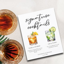 エレガント夕べシグネチャー結婚カクテル