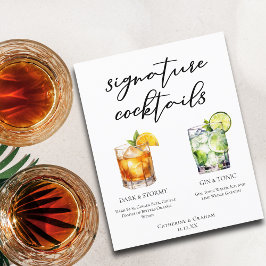 エレガント夕べシグネチャー結婚カクテル