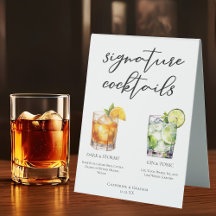 エレガント夕べシグネチャー結婚カクテル