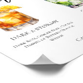 エレガント夕べシグネチャー結婚カクテル ポスター (角)