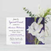 エレガント夕べパーティーイベント招待状 招待状 (スタンド正面)