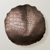 エレガント夕べレザーテクスチャ。 ラウンドクッション (裏面)