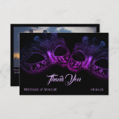 エレガント夕べ写真 サンキューカード (正面/裏面)