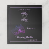 エレガント夕べ折り畳み座席表 プレイスカード (外部開封)