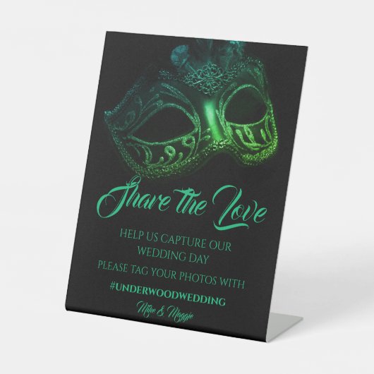 エレガント夕べ結婚のポスター台座サイン 台座サイン (正面)