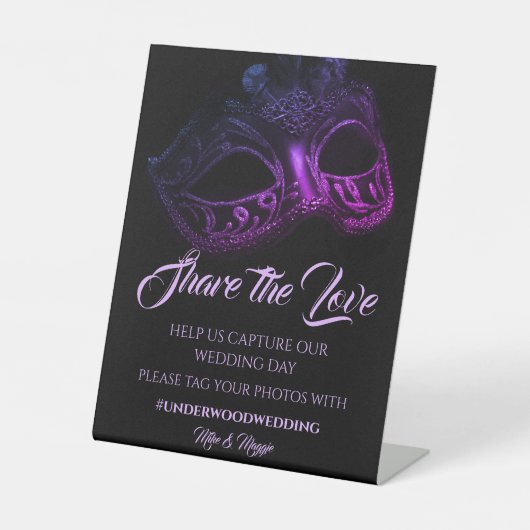 エレガント夕べ結婚のポスター台座サイン 台座サイン (正面)