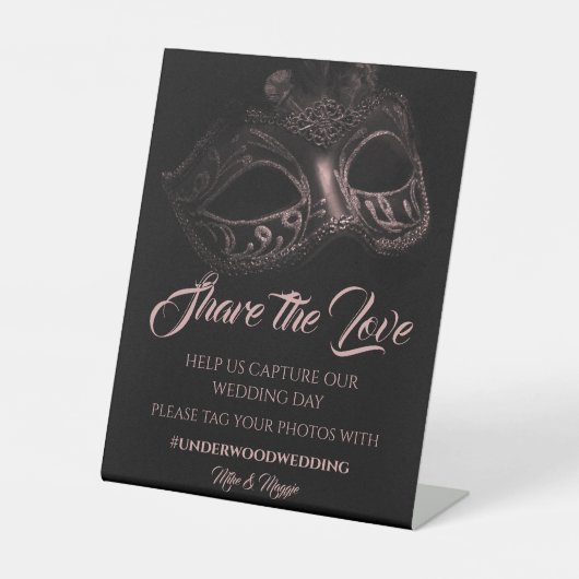 エレガント夕べ結婚のポスター台座サイン 台座サイン (正面)