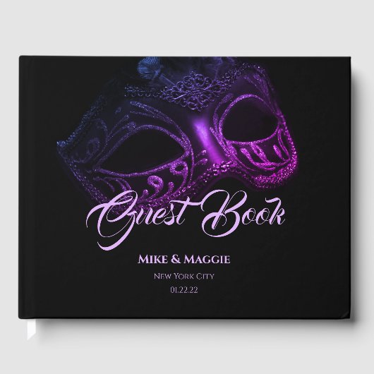 エレガント夕べ結婚ズゲストブック ゲストブック (正面)