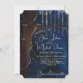 エレガント夕べ結婚式招待状 招待状 (正面)