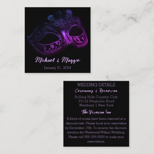 エレガント夕べ エンクロージャーカード (正面/裏面)