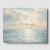 エレガント夕日とフローラ結婚の ゲストブック (裏面)