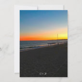 エレガント夕日ビーチサマー航海の結婚ズ 招待状 (裏面)