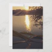 エレガント夕日結婚湖 招待状 (裏面)