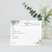 エレガント多肉植物アドバイスカード (スタンド正面)