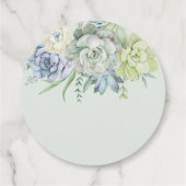 エレガント多肉植物結婚ありがとう フェイバータグ (裏面)