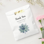 エレガント多肉植物結婚ありがとう フェイバーバッグ (封をした状態)