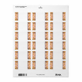 エレガント大事な行事用の金箔ダマスクのラファンシーベル ラベル (フルシート)