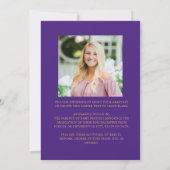 エレガント大学院パープル金ゴールド6 Photo Collage 案内状 (裏面)