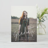 エレガント大学院写真卒業 案内状 (スタンド正面)