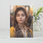 エレガント大学院写真卒業 案内状 (スタンド正面)