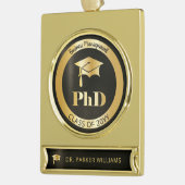 エレガント大学院博士課程 ゴールドプレートバナーオーナメント (左)