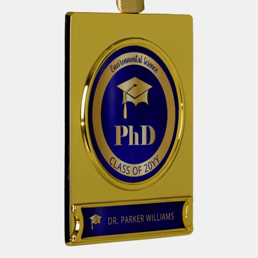 エレガント大学院博士課程 ゴールドプレートバナーオーナメント (右)