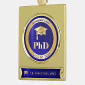 エレガント大学院博士課程 ゴールドプレートバナーオーナメント (左)