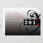 エレガント大晦日のパーティーへ 招待状 (正面/裏面)