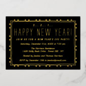 エレガント大晦日のパーティー実在 箔招待状 (正面)