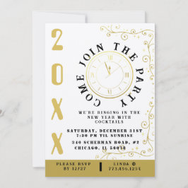 エレガント大晦日のパーティー 招待状