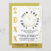 エレガント大晦日のパーティー 招待状 (正面/裏面)