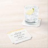 エレガント大晦日の夜にシャンパンが咲く ペーパーコースター (インサイチュ)