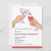 エレガント大晦日の招待カクテルパーティー 招待状 (正面)