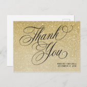 エレガント大晦日の結婚ありがとうはがき ポストカード (正面/裏面)