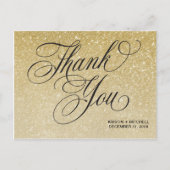 エレガント大晦日の結婚ありがとうはがき ポストカード (正面)