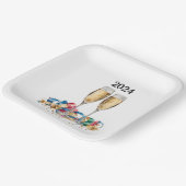 エレガント大晦日パーティー ペーパープレート (傾斜あり)