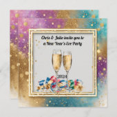エレガント大晦日パーティー 招待状 (正面/裏面)