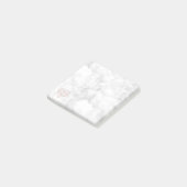 エレガント大理石とバラ金箔の幾何学的ハート ポストイット (アングル)