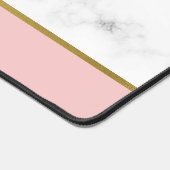 エレガント大理石とピンクのパタパーソナライズされたーン デスクマット (コーナー)