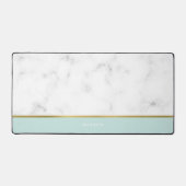 エレガント大理石とミントのパタパーソナライズされたーン デスクマット (正面)