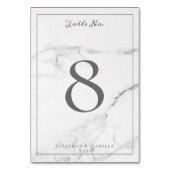 エレガント大理石とリース結婚のテーブル番号 テーブルナンバー (裏面)