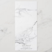 エレガント大理石とリース結婚のメニューカード メニュー (裏面)